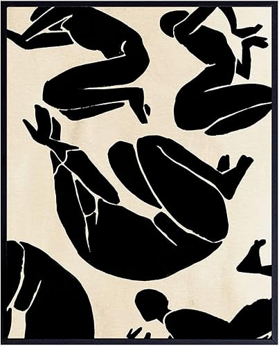 Abstract Wall Decor Aesthetic - Mid Century Modern Decor - Minimalist Wall Art - African American Women - Black Wall Art - Abstract Living Room