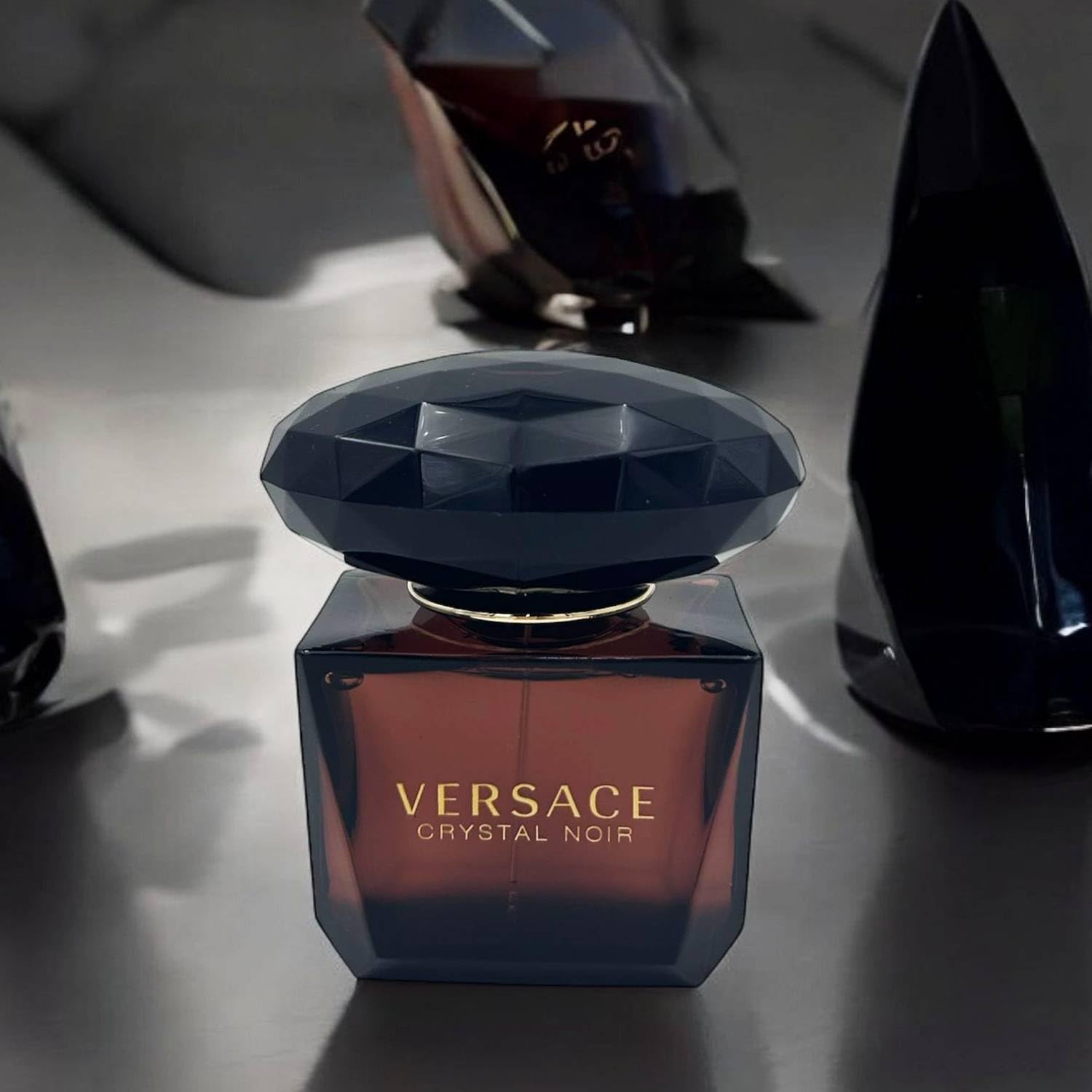 Versace Crystal Noir by Versace for Women - 4 Pc Gift Set 3oz EDP Spray, 3.4oz Body Lotion, 3.4oz Shower Gel, Beauty Case - Image 3