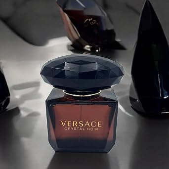 Versace Crystal Noir by Versace for Women - 4 Pc Gift Set 3oz EDP Spray, 3.4oz Body Lotion, 3.4oz Shower Gel, Beauty Case