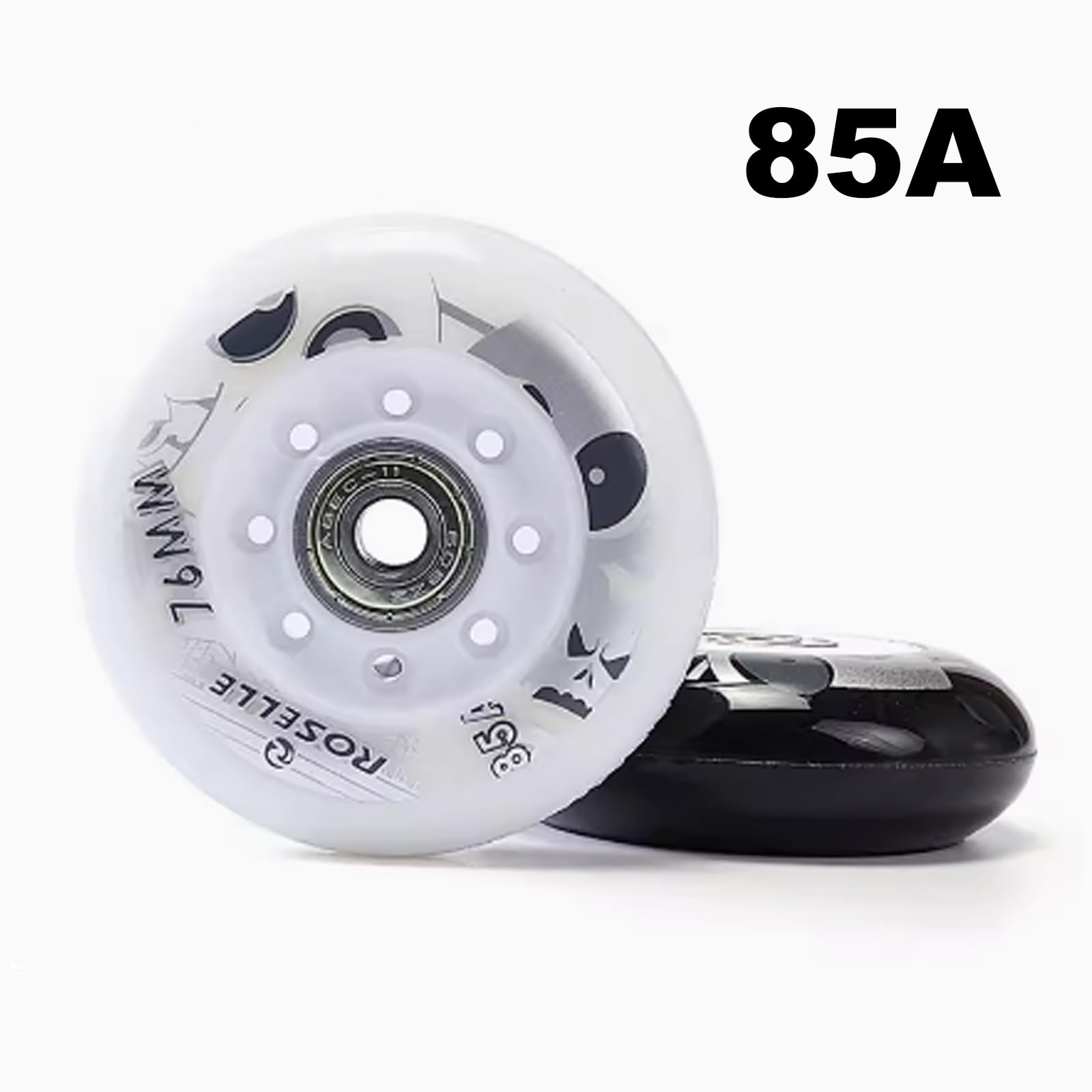 Ruote di ricambio per pattini in linea, confezione da 8 pezzi, 72 mm, 76 mm, 80 mm, ruote per pattini in linea, 85 A, con cuscinetti per la sostituzione delle ruote a lama a rullo, colore