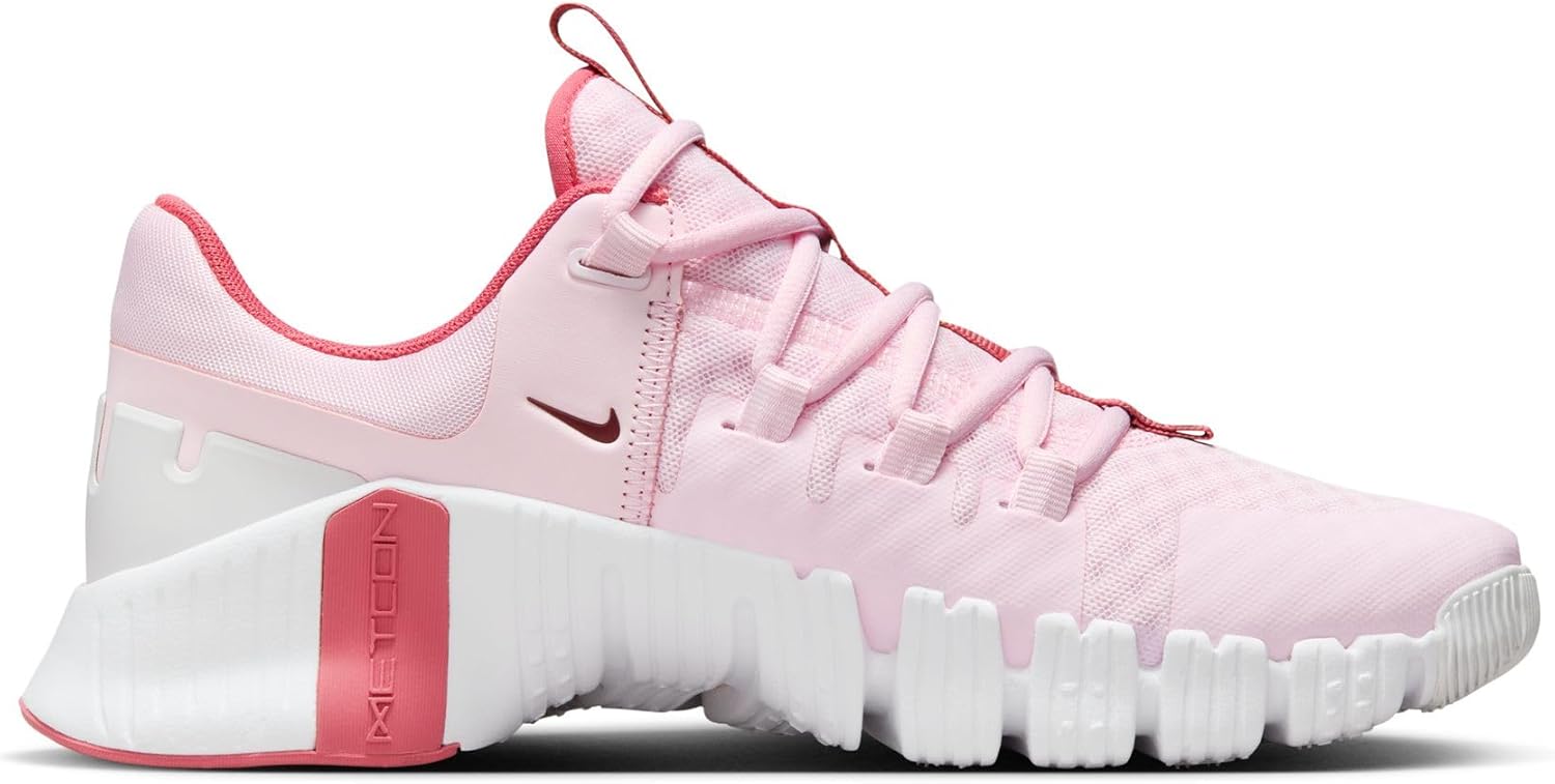 Women's Nike Free Metcon 5 Trainers in Pink Foam Dark Team Red 603