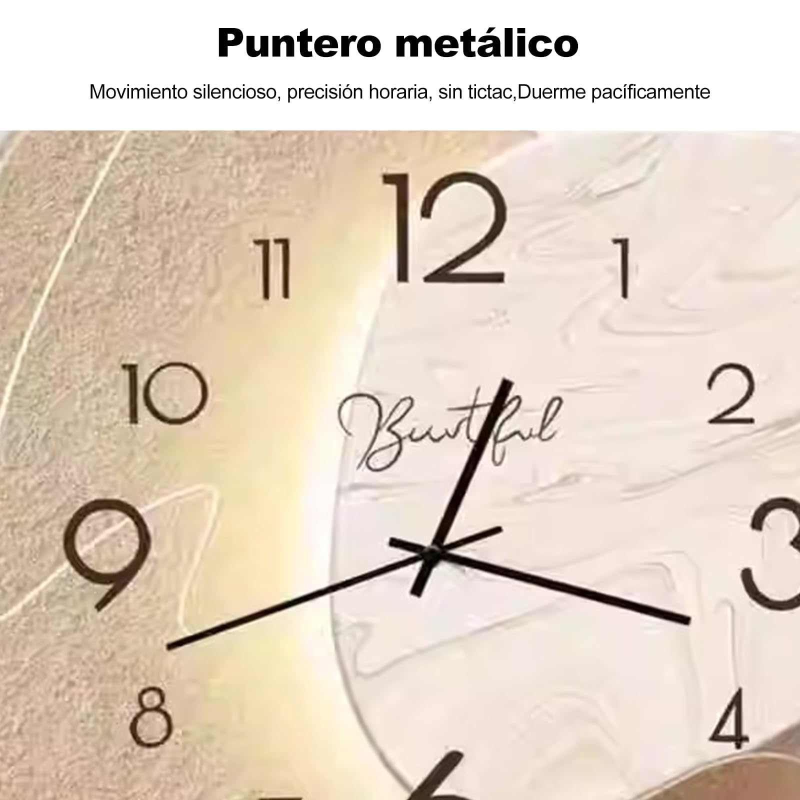Ergocar Reloj De Pared, Silencioso Creativo, Moderno Porcelana Cristalina Estilo Nórdico, Decoración Batería para Escuela, Sala Estar, Cocina, Oficina