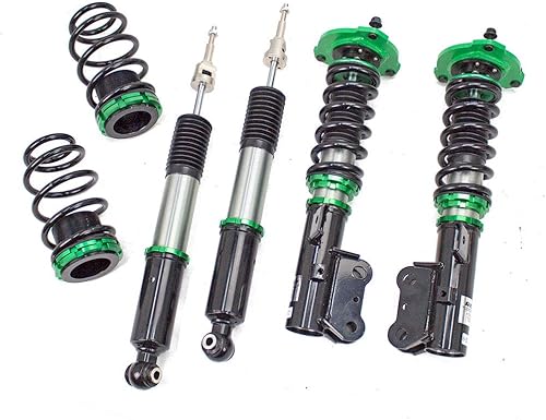 Rev9 R9-HS2-072_2 Hyper-Street II Kit de bajada de suspensión de coilover, amortiguador monotubo con ajuste de rebote de 32 clics, longitud completa