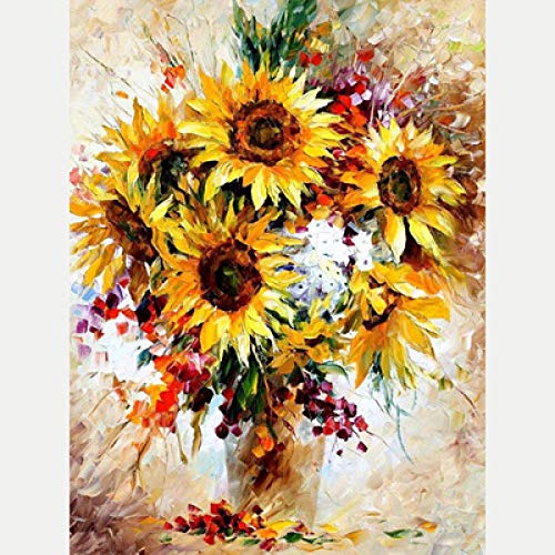 Kit diamant painting 5D tournesol 40x50cm cadeau créatif original - 2