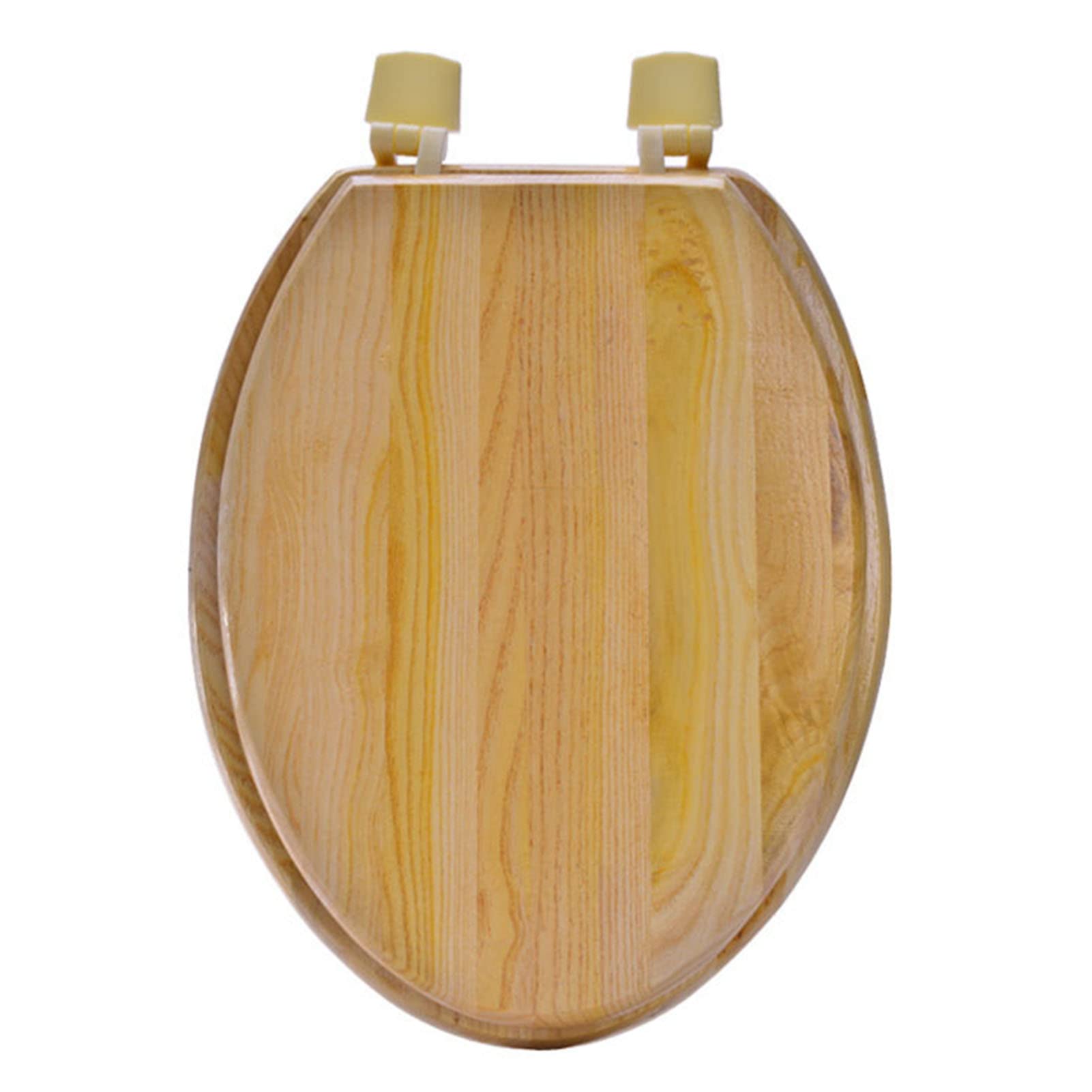 Elongated Universal Wood Toilet seat, Slowly Tight Never Loosen removably fits Most Most Hinges, Adjustable, Lightweight, Durable, Portable, User-Friendly, Compact, Close