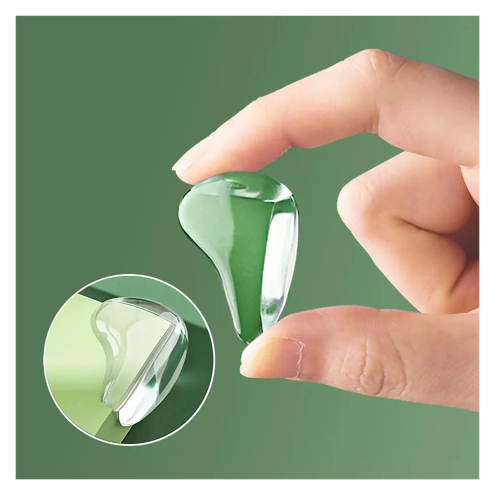 Protectores de Esquinas para mesas, Seguridad Infantil, 2 Unidades, diseño de Gota de Agua, Silicona Suave, Transparentes, Protectores de Esquina, Almohadillas Protectoras