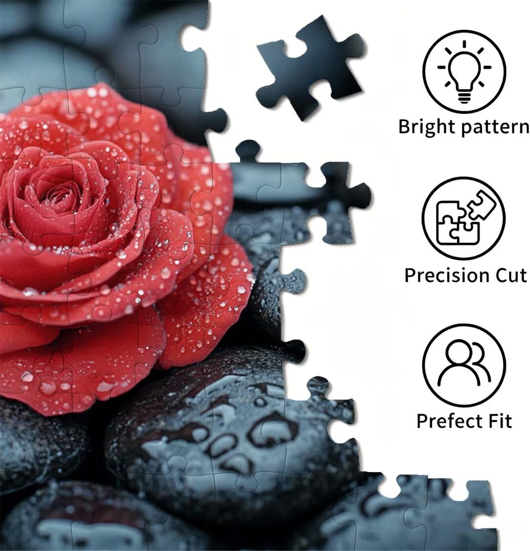 Puzzle 3000 elementów dla dorosłych, gry rodzinne, kwiat róża, n-282