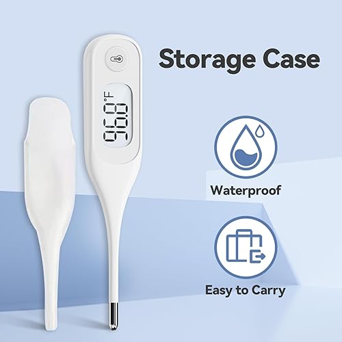 Miniatura 6 de Berrcom Termómetro digital para adultos y niños, termómetro médico para fiebre Termómetros de axila de lectura de 10 segundos con alarma de fiebre