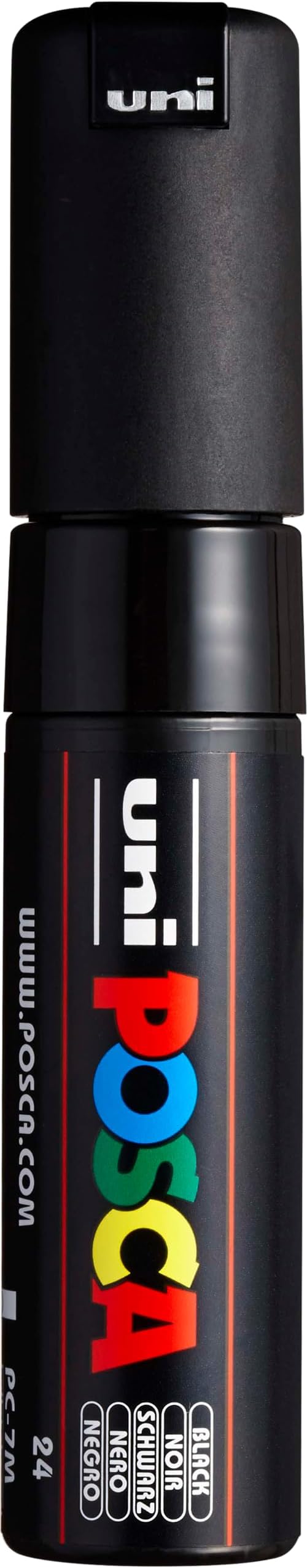 Posca PX228395000 Acrylic Paint Marker, Broad Bullet, Black