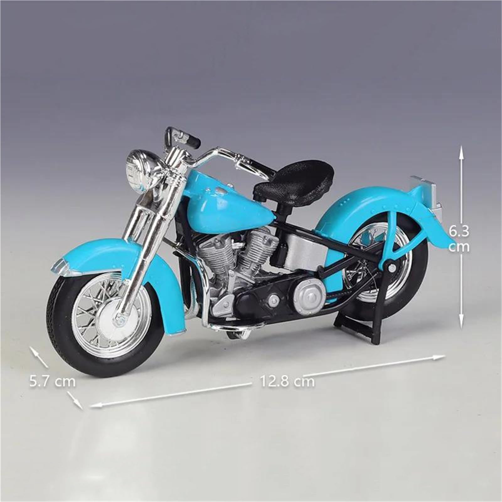 Modèle réduit de Moto Modèle De Moto en Alliage Moulé sous Pression, Jouet Métal, Idéal pour Cadeaux 1:18 pour Harley pour Davidson 74FL Et pour Hydra Glide(Turquesa)