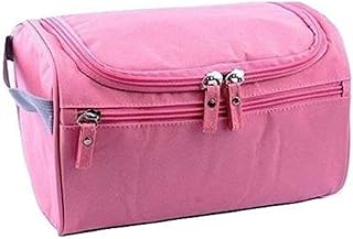 فافريا حقيبة سفر معلقة لتنظيم ادوات الزينة وادوات في الحمام منظم مستحضرات التجميل للنساء والفتيات شنطة مكياج مقاومة للماء لتخزين الحلاقة والمكياج للرجال والنساء زهري 16 سم × قماش
