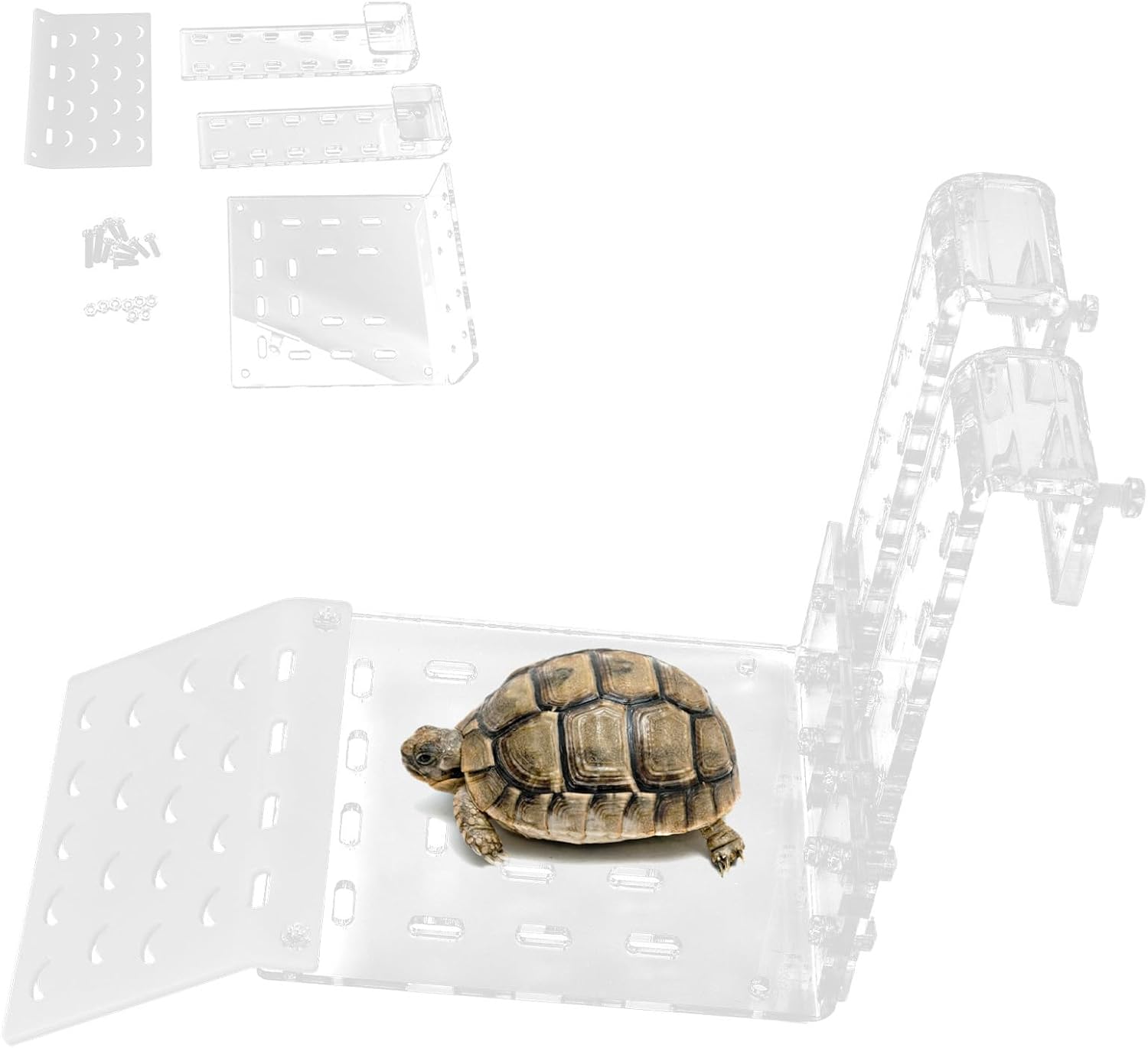 Tnfeeon Turtles Basking ,Acrylic Transparent Sink Wharf Tortoise Resting Terrace Reptile Habitats Climbing Shelf Fish Aquarium Turtles Dock Floating Décor