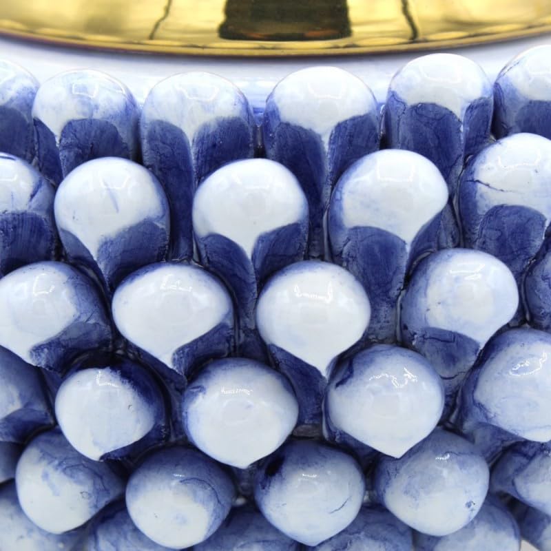 Pot à Biscuits Pigna Caltagirone Bleu Antique Ø 22 cm - 4