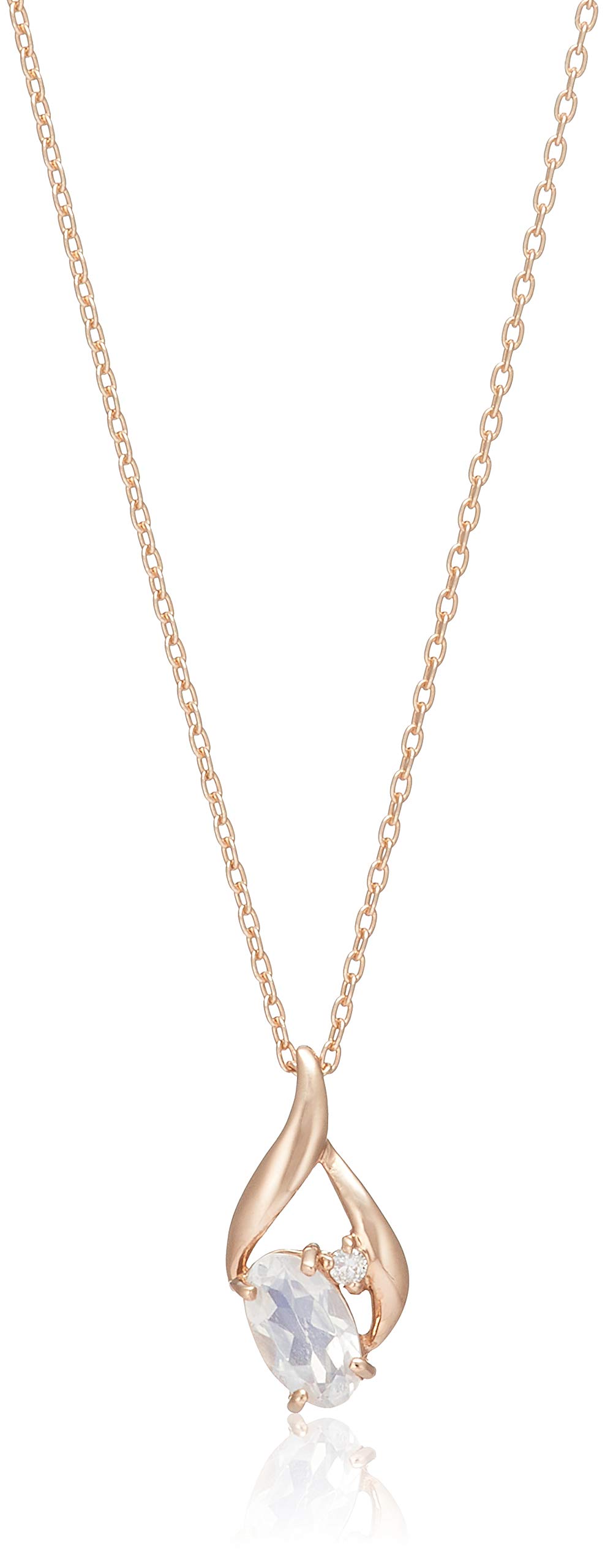 Amazon | 【WISP】ウィスプ K10ピンクゴールドネックレス ブルームーン