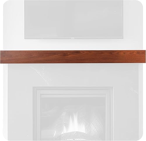 Modern Ember Walnut Creek - Estante de chimenea de 60 pulgadas en Sienna quemado, estante duradero de 9 pulgadas de profundidad, estante montado en Modern Ember Walnut Creek - Estante de chimenea de 60 pulgadas en Sienna quemado, estante duradero de 9 pulgadas de profundidad, estante montado en