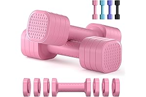Adjustable Dumbbell Set of 2, 4-in-1 Weight Lifting Dumbbell Set for Women at Home Workout