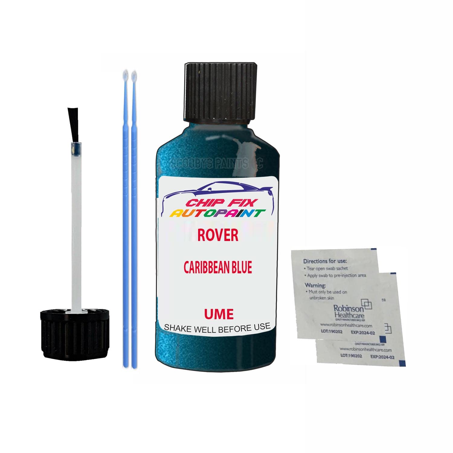 Scoobys Paints Back In The Mix Caribbean Blue Touch Up Paint For Rover Mgv8 Ume 1990-1997 30Ml Bottle Brush Scratch Stone Chip Repair Pen