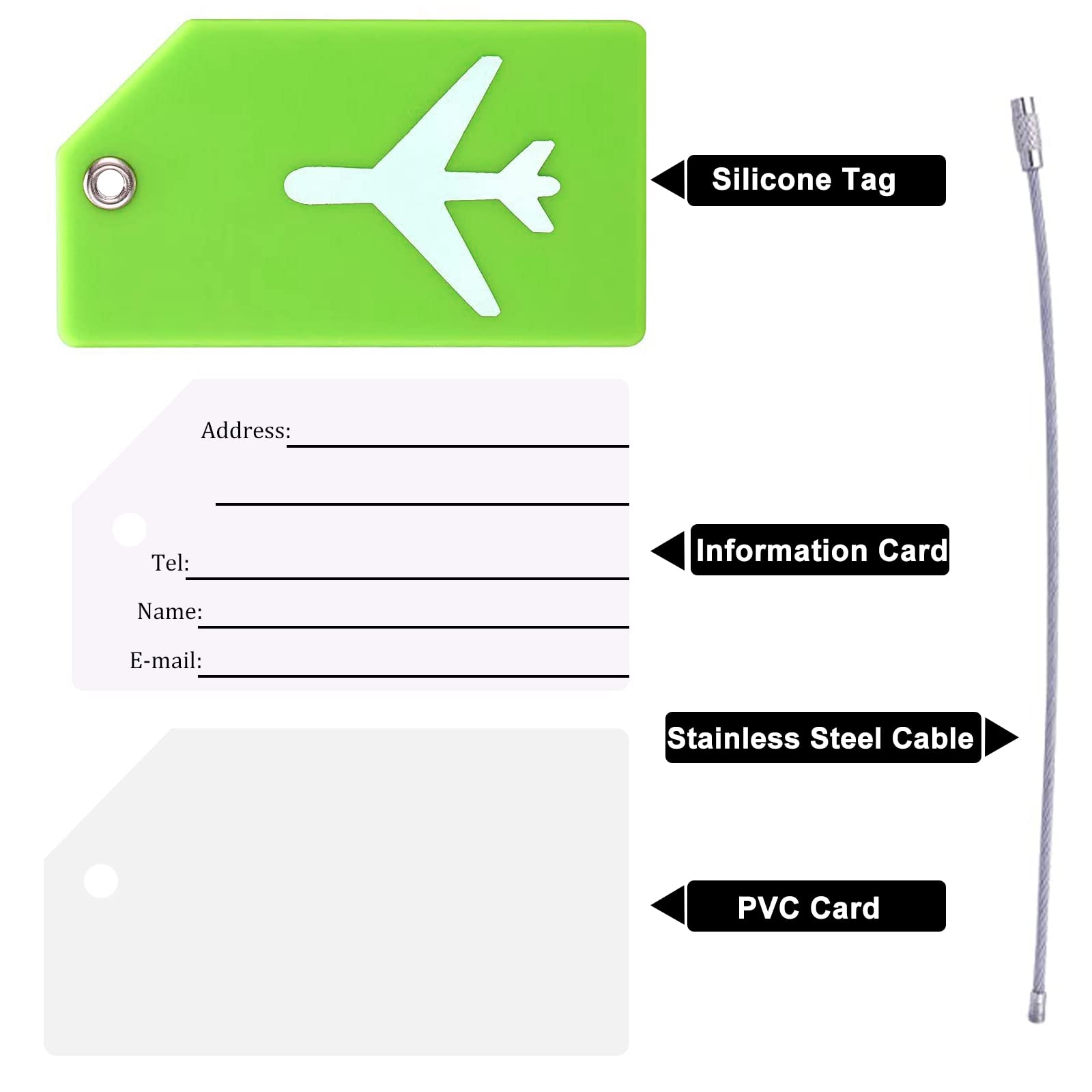 Cinghia Sicurezza Check-in Cinghie Regolabili Per Bagaglio Da Viaggio - Trasporto Sicuro, Con Etichetta ID, Per Valigie E Scatole Accessorio Viaggio Pratico