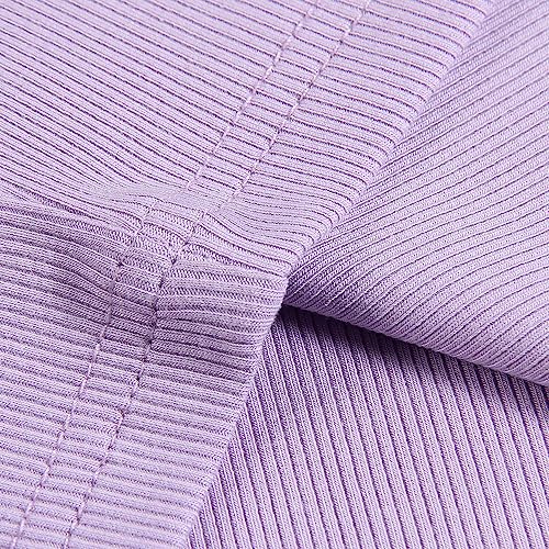 Artfish Women's Sleeveless Tank Top Form Fitting Scoop Neck Ribbed Knit Basic Cami Tight Fitted Violet Purple, L by Artfish - Used condition - Image 3