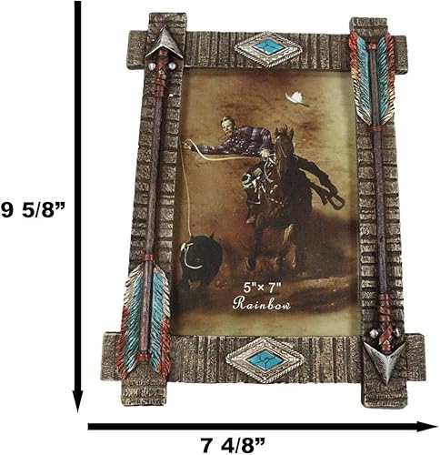 Miniatura 2 de Ebros Gift Southwest Nativo Americano Tribal Indio Norte y Sur Flechas apuntando con navajo vector diamante turquesa rocas pared o escritorio