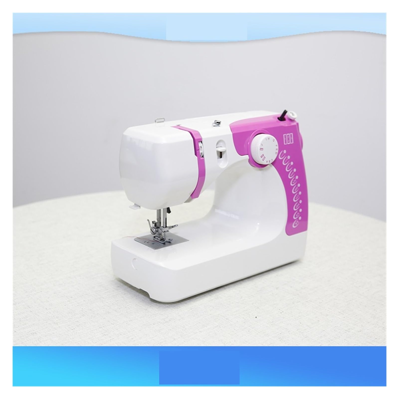 Automatyczna Elektroniczna Przenośna Wielofunkcyjna Maszyna Do Szycia Elektryczna Kieszonkowa Mała Domowa Typu Desktop Mocna Cicha Stabilna(Blue)