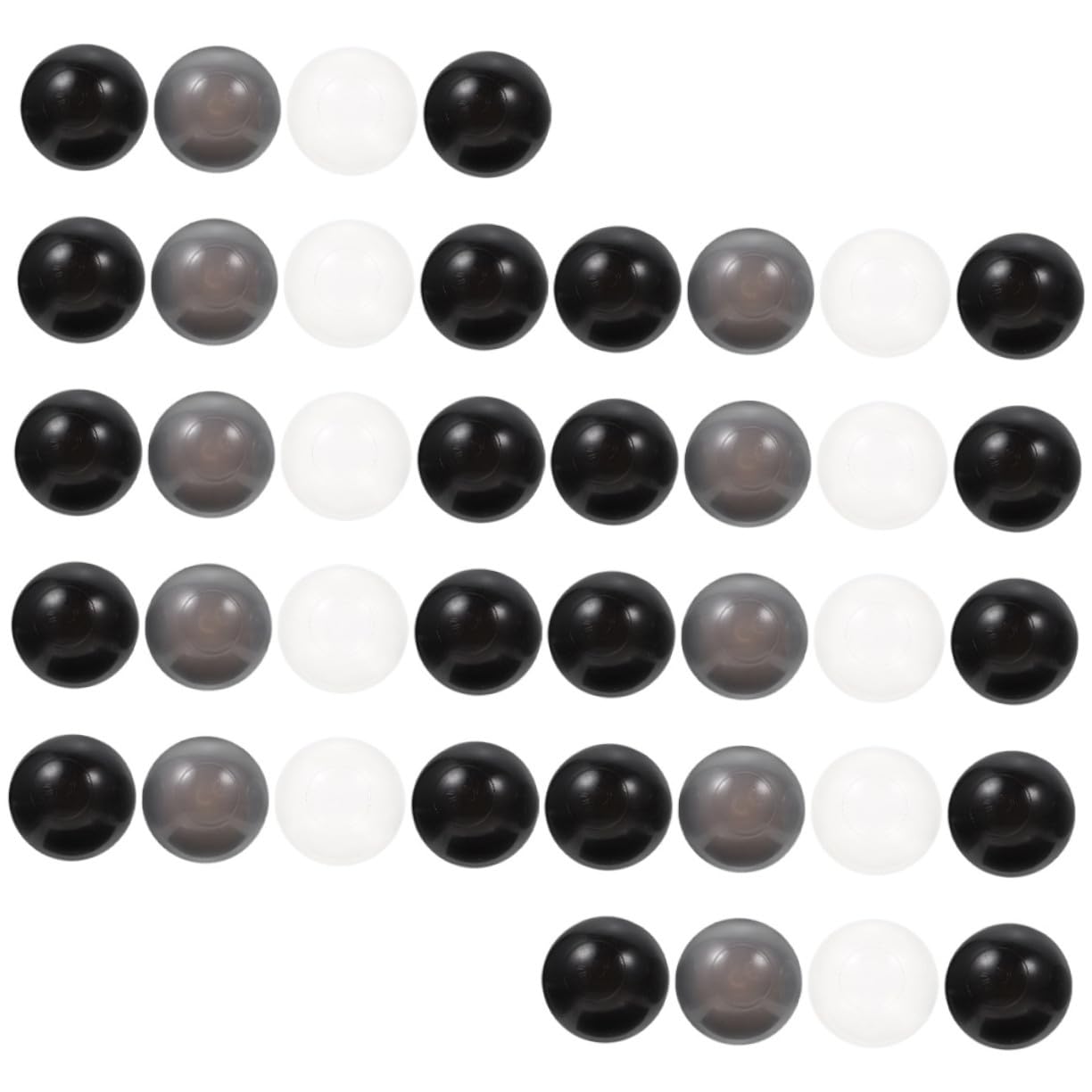 TOYANDONA Balones de Juego Redondas 100 Piezas de Plástico para Niños | Piscina de Bolas y Sala de Trampolín, Uso en Boxes y Fiestas, Coloridas Color Aleatorio