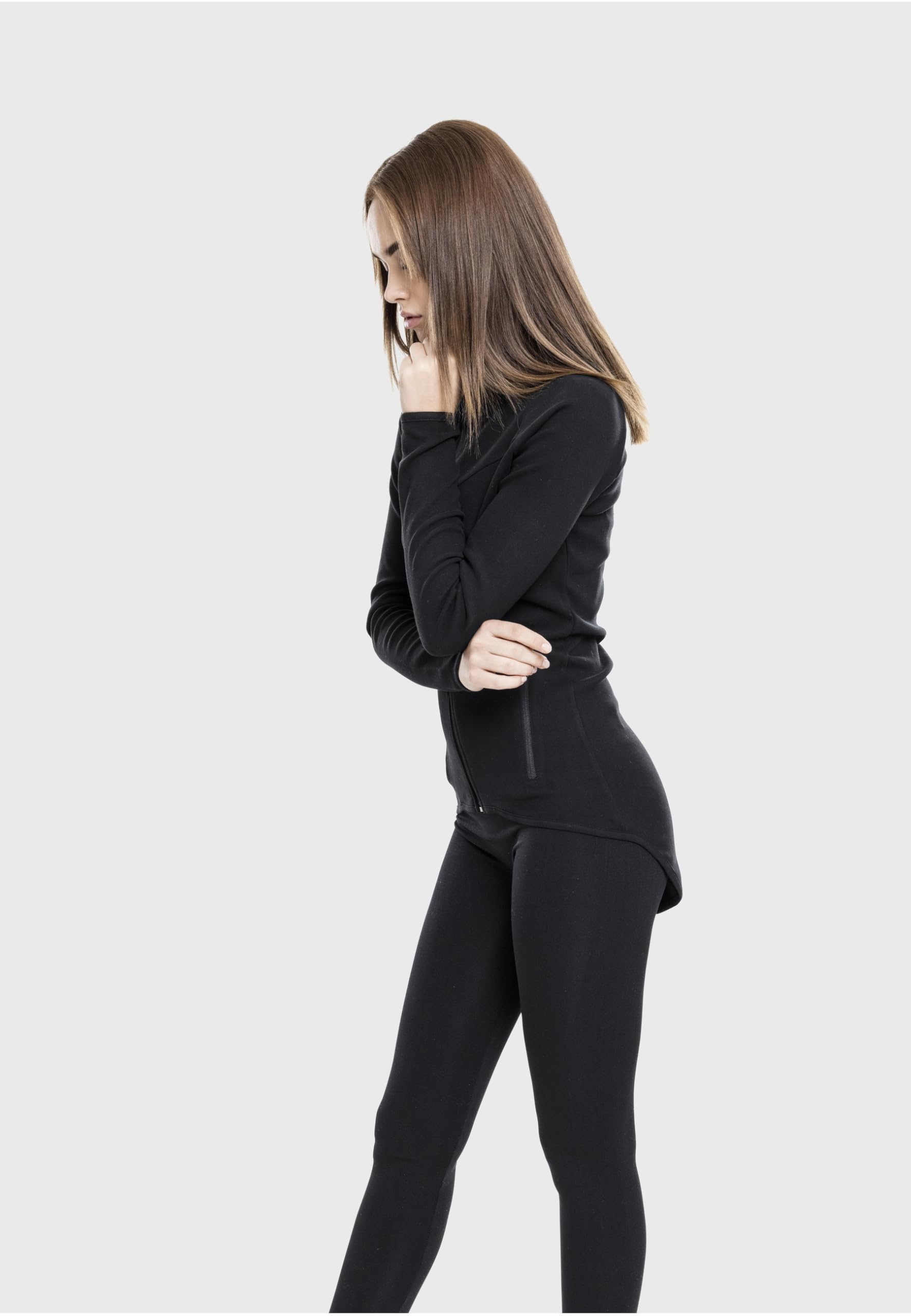 Urban Classics Damen Ladies Athletic Interlock Zip Hoody