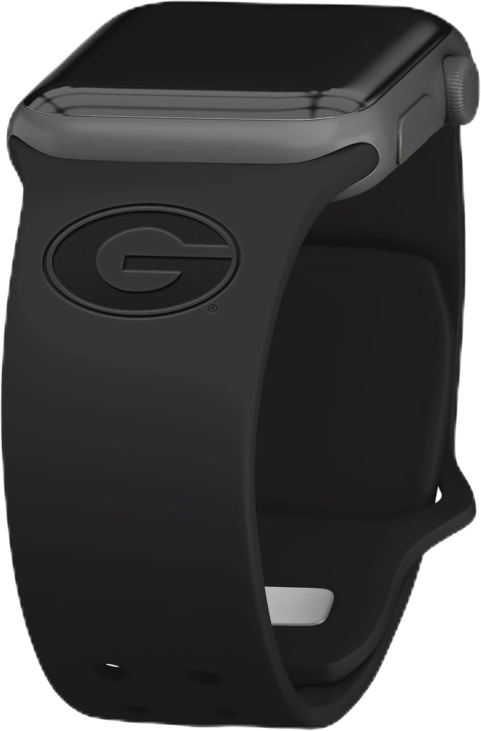 Affinity Bands Georgia Bulldogs Engraved Silicone Sport Band Compatible with Apple Watch (38/40/41mm (42mm Series 11) Black)