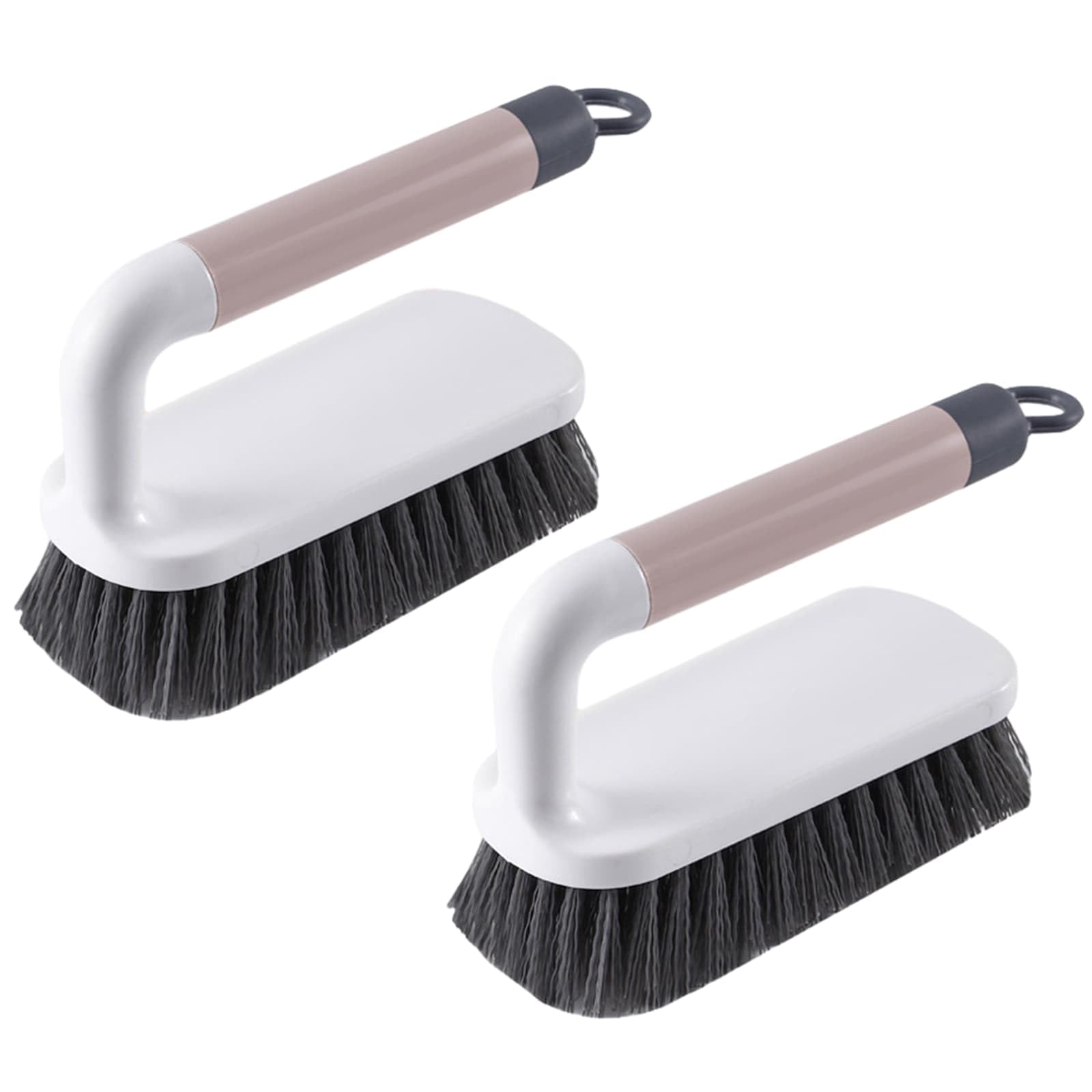 Eidoct Pink 2 Pack Scrub Brush, Scrubbing Cleaning Brushes, Heavy Duty Cleaning Brushes With Handle, For Shower, Bathroom, Carpet, Kitchen And Bathtub Scrubber (Pink)