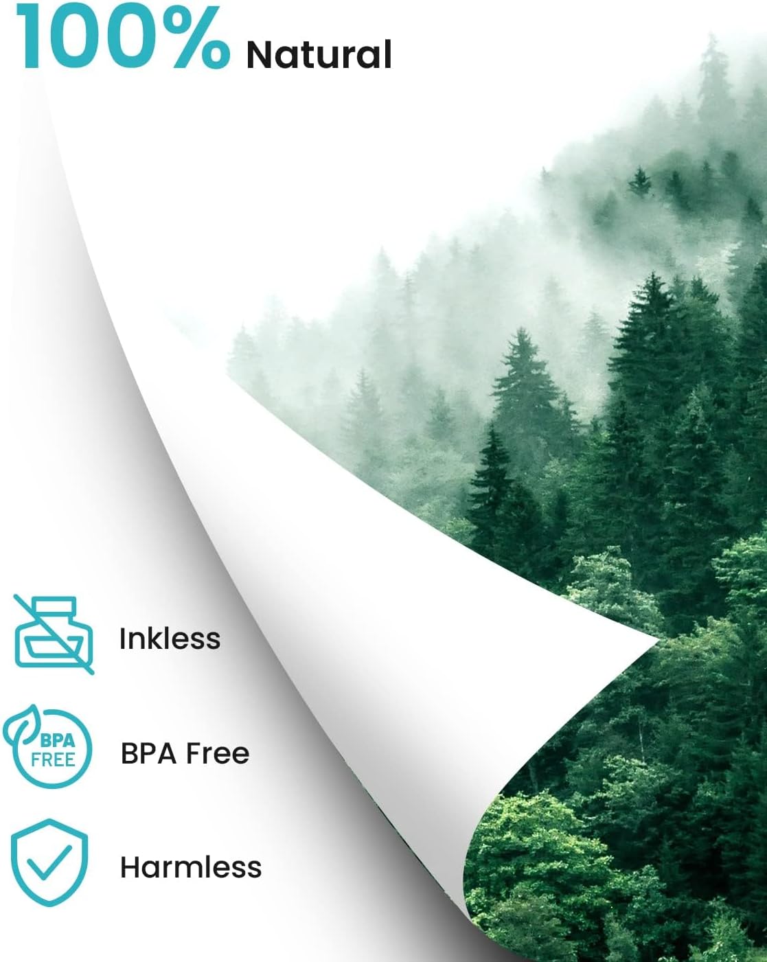 Double-Sided Thermal Paper A4, Duplex Printing, Multipurpose Office Paper 100 Sheets, White Thermal Printer Paper Compatible with Phomemo M832 M08F A4 4 61V8VHO2DHL. AC SL1500