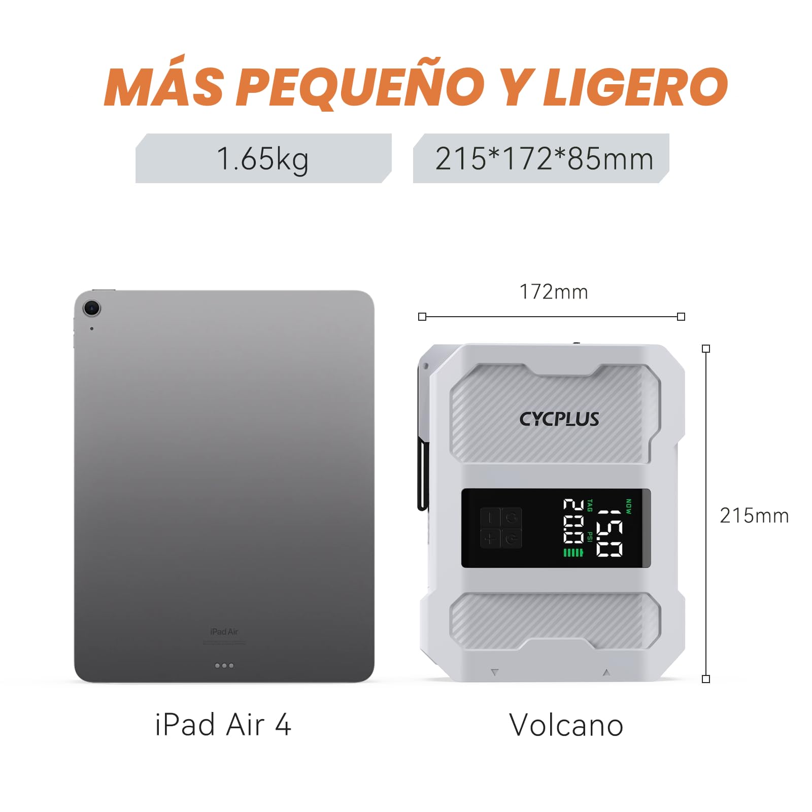 CYCPLUS Bomba de Paddle 20PSI Recargable - Inflado Inteligente de Doble Etapa, Función de Desinflado, Apagado Automático y Pantalla Dual LED, Ideal para Paddleboard, Bote Inflable y Colchón