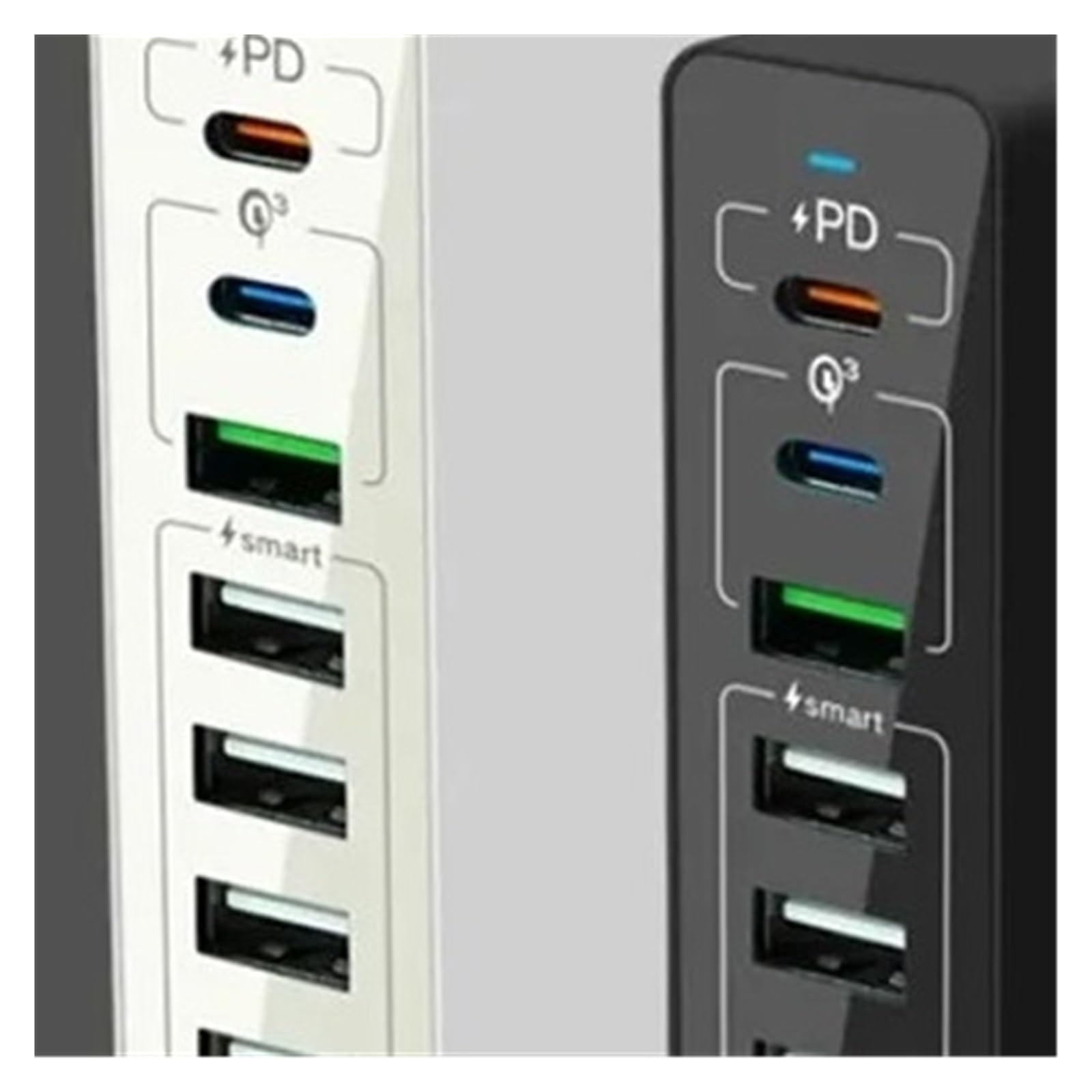 Caricatore Di Ricarica Rapido USB 65W 10 20w For Stazione Hub Con Porte Multiple For Telefoni Cellulari Da 60W Capacità Di Ricarica Rapida(65W Black)