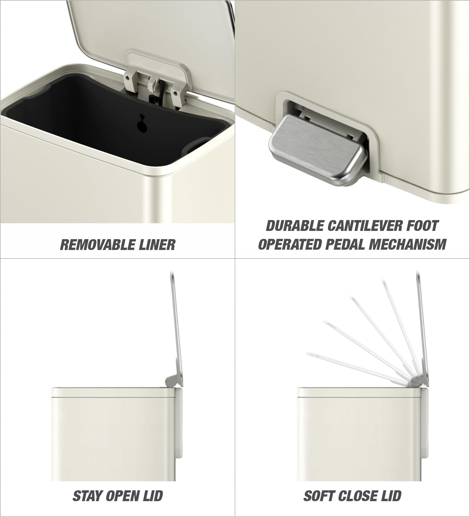 Obsessions EKO Step Trash Can - 11L Stainless Steel -4
