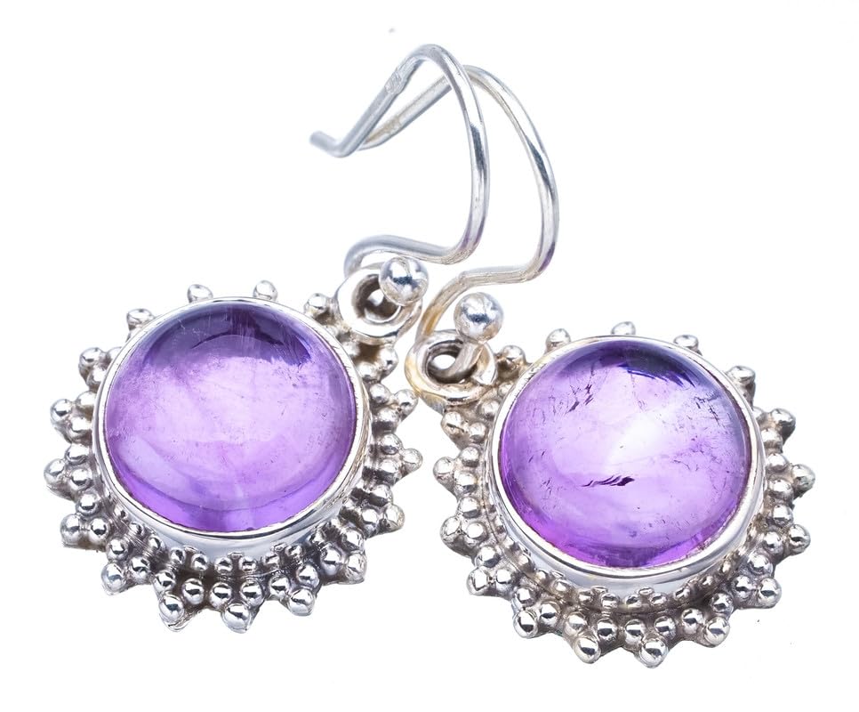 Boucles d'oreilles améthyste argent 925 fait main idée cadeau anniversaire femme