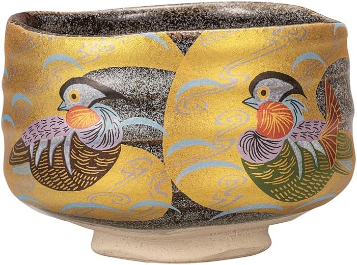 Kutani Potataya Matcha Bowl K9-864 Kinsai Oshidori