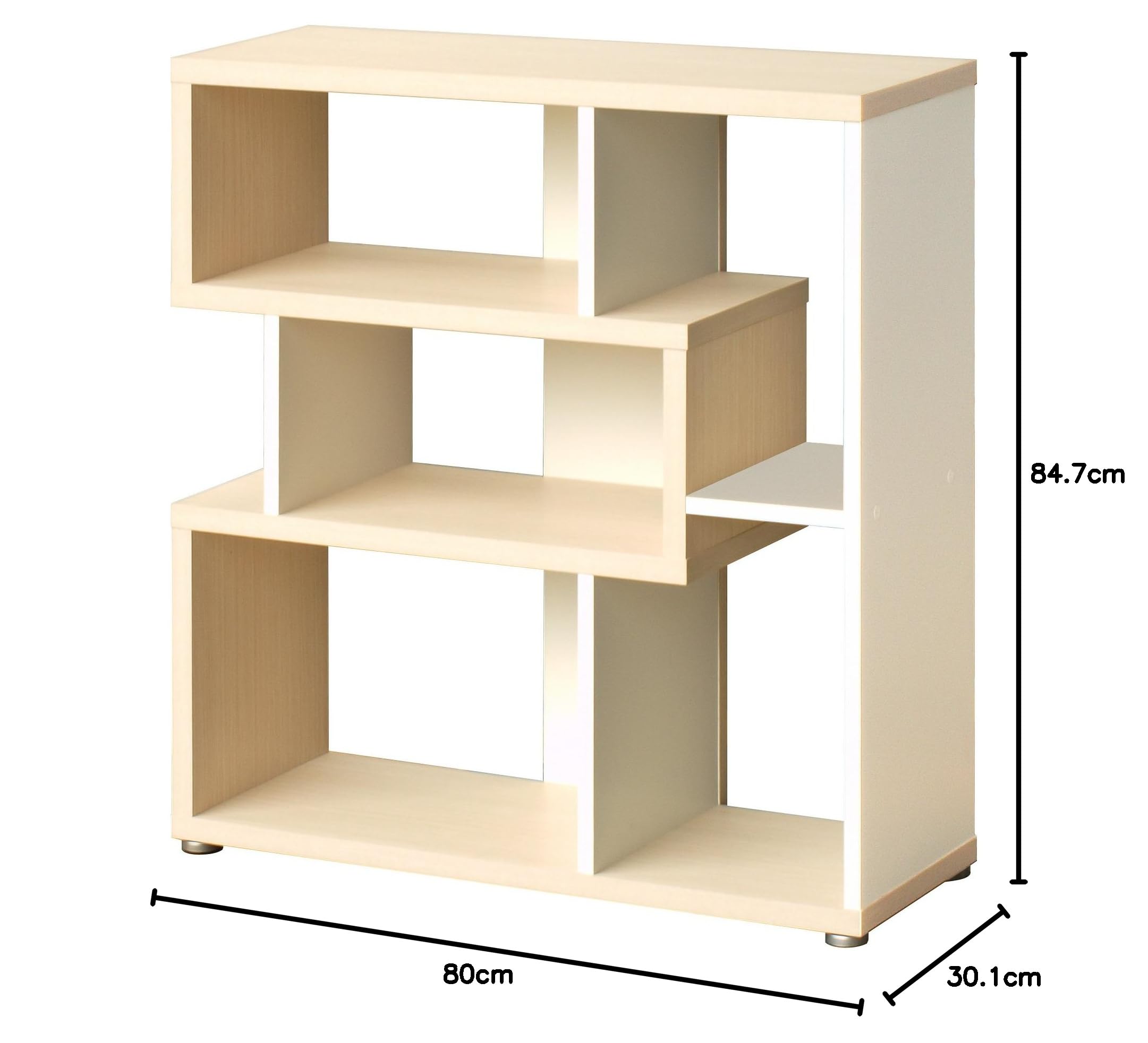 Taiyo LI 8580R LN&WH Bookshelf Light Beige & White 31.5 x 33.1 x 33.5 x  33.5 inches (W x D x H) 31.5 x 33.5 inches (80 x 30.1 x 84.7 cm) :  Amazon.sg: Home