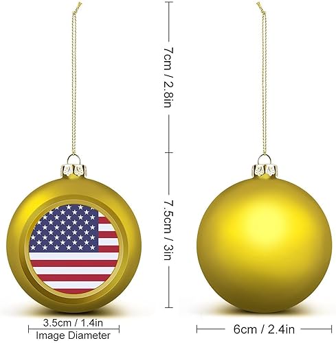 Vista 210 de Adornos dorados de bola de Navidad de Trinidad y Tobago, adorno de bola de bandera de Trinidad y Tobago, adornos de Navidad de bandera nacional