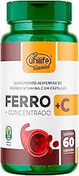 Ferro + Vitamina C Unilife 60 Cápsulas