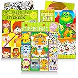Make a Face Sticker Books Set for Kids Toddlers - 3 Deluxe Face Sticker Books Featuring Dinosaurs, Zany Zoo, and Gross Faces Over 90 Faces and 1000 Stickers (Sticker Face Activity Set)