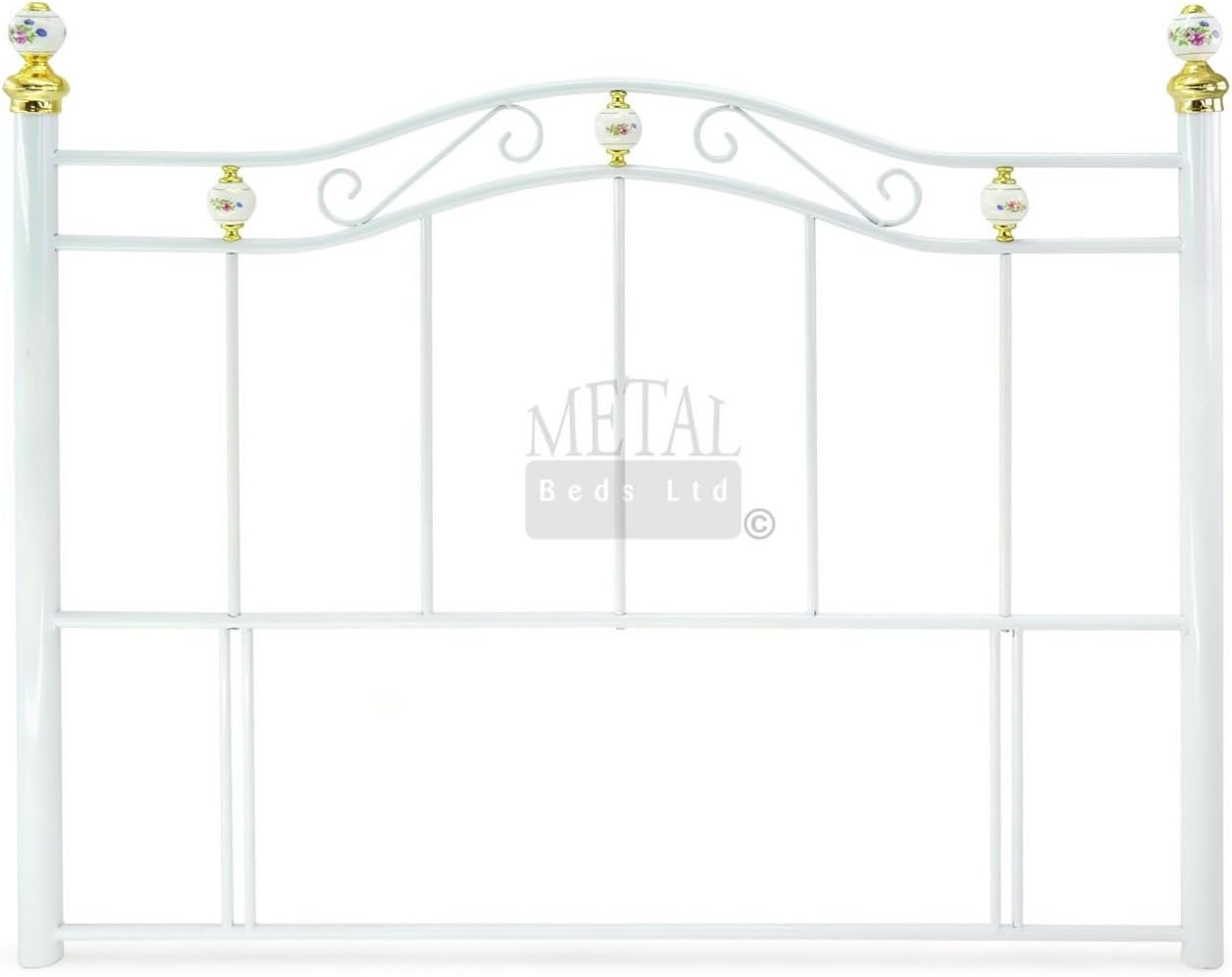 WorldStores Warwick Metal Headboard 3FT Single Headboard White