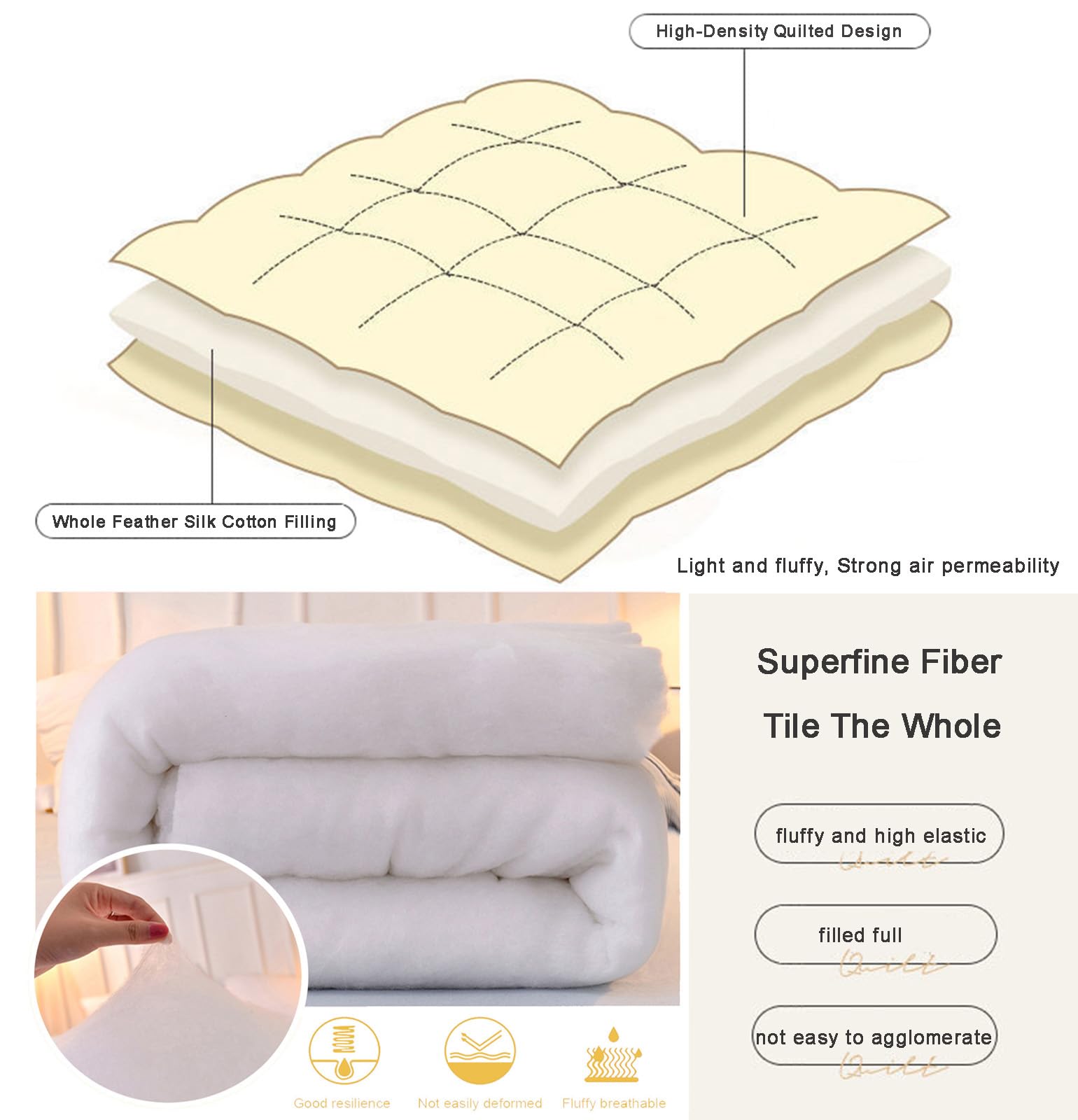 Vilene Thermolam 272 Pile Compresso Cucito In Ovatta - Foto 6