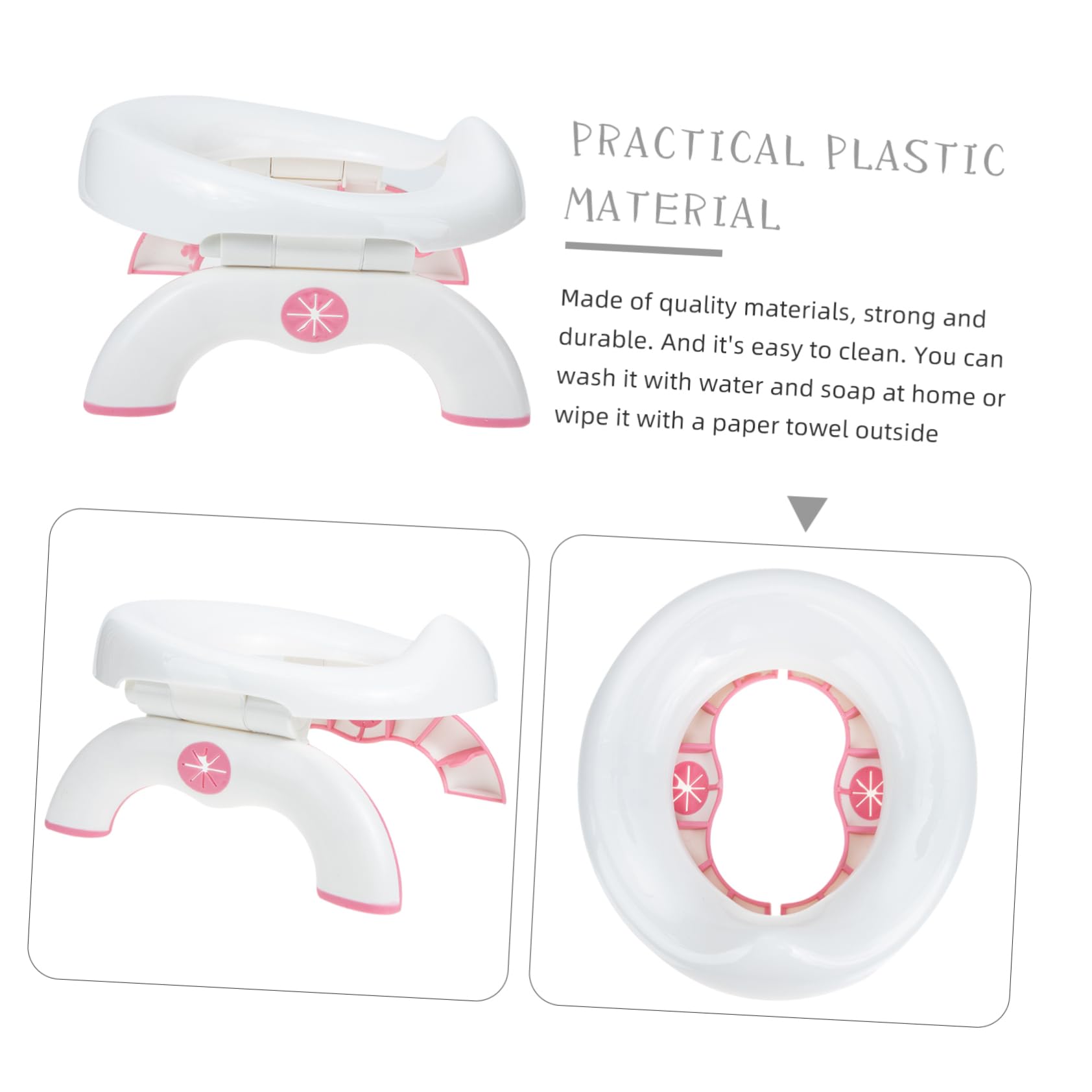ORFOFE toilette pieghevole potty kiddikutter automobile i figli car seat vasino portatile per bambino vasino pieghevole vasino per bambini rifornimento del bambino plastica Rosy