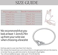 Vista 5 de Pulsera de dijes LIGHTDOG para dijes Pandora, pulsera de cadena de serpiente de plata de ley 925, compatible con cualquier dije, regalo para mujer