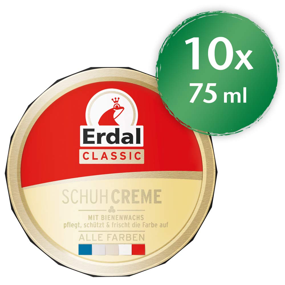 Erdal pasta do butów w puszce, wszystkie kolory, 10 sztuk (10 X 75 ml)