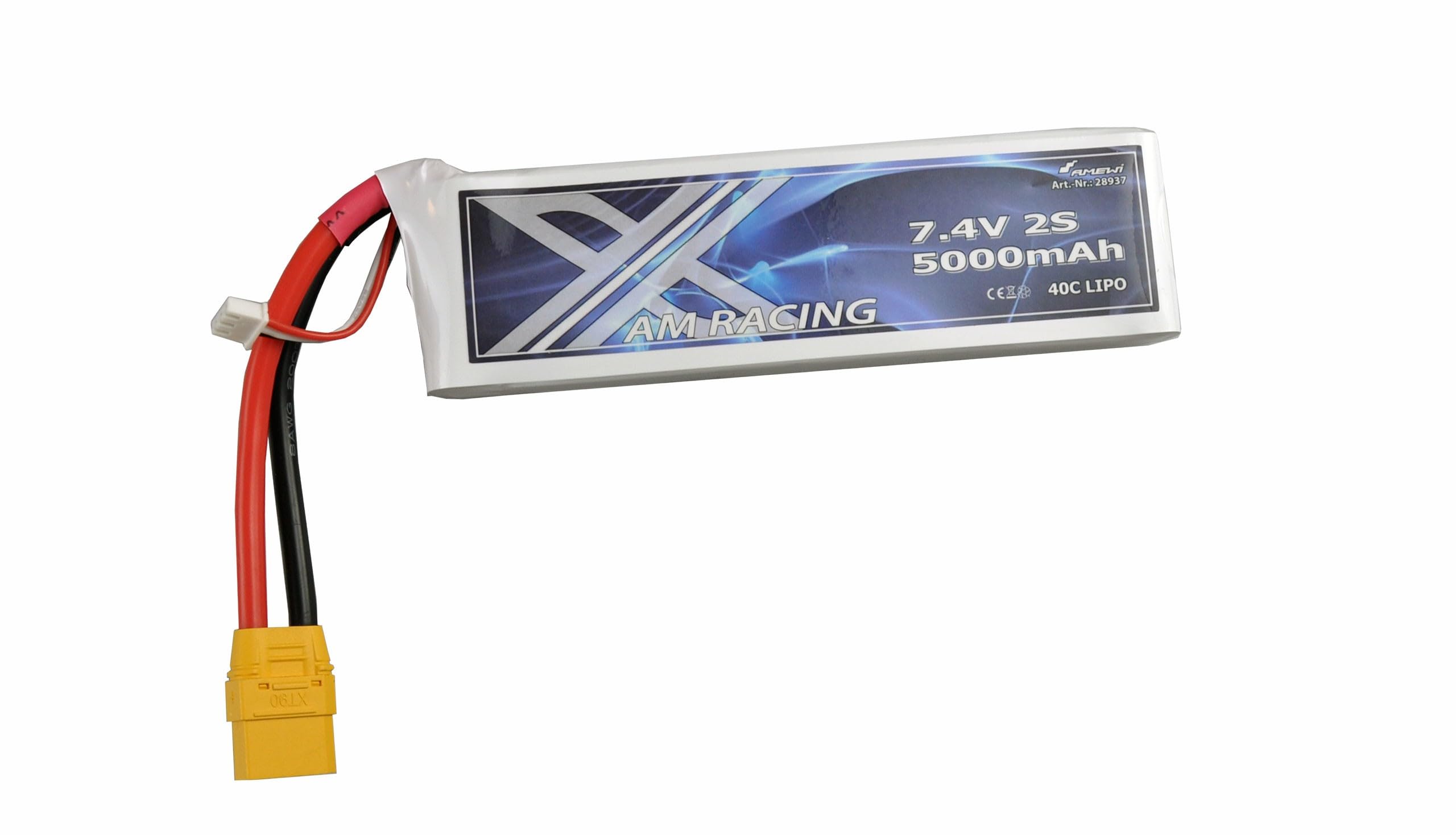 Amewi Zubehör LiPo Akku 2S 7,4V 5000mAh 40C Softcase XT90