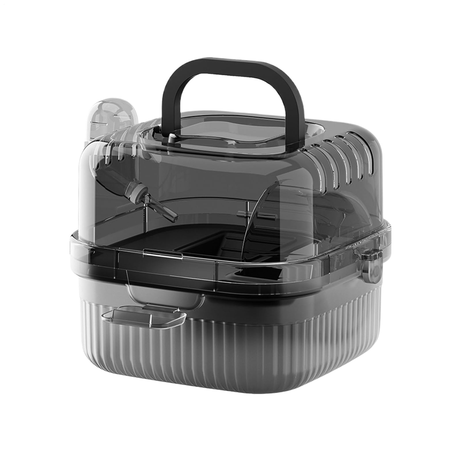 Portable Hamster Cage | Double-Layer Habitat Case,Hamster Carrier with Water Bottles | for Bunny Mice Guinea Dwarf Chinchilla Outdoor Camping Hiking