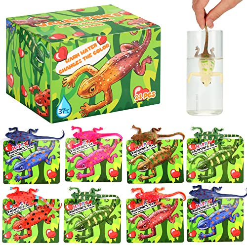 Color-Changing Lizard Toy Valentines