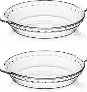 Sweejar Glass Pie Pan for Baking(2 pack)
