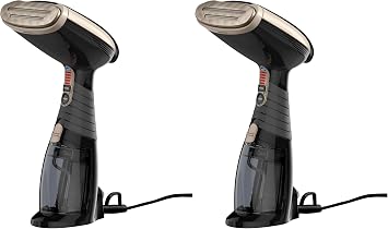 Conair Handheld Garment Steamer for Clothes,Turbo ExtremeSteam 1875W Fabric Steamer,Portable Handheld Design,Strong Penetrating Steam,,Black,Pack of 2