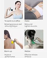 Vista 5 de Mini pistola de masaje, mini masajeador portátil con carga USB, masajeador personal eléctrico de mano con vibración de 6 velocidades, masajeador